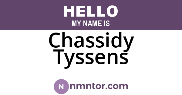 Chassidy Tyssens