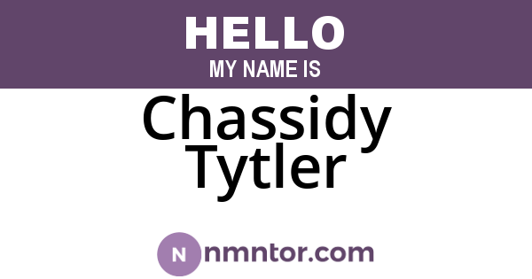 Chassidy Tytler
