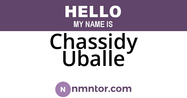 Chassidy Uballe