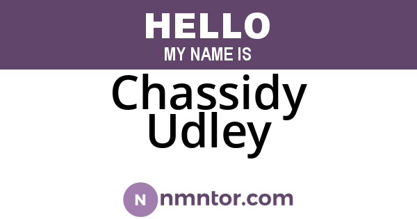 Chassidy Udley