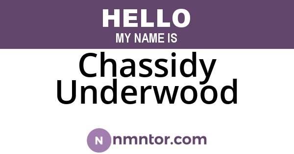 Chassidy Underwood