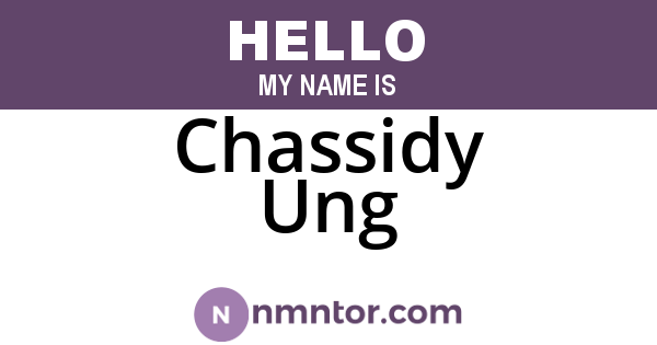 Chassidy Ung