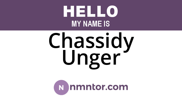 Chassidy Unger