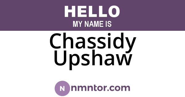 Chassidy Upshaw