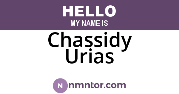 Chassidy Urias