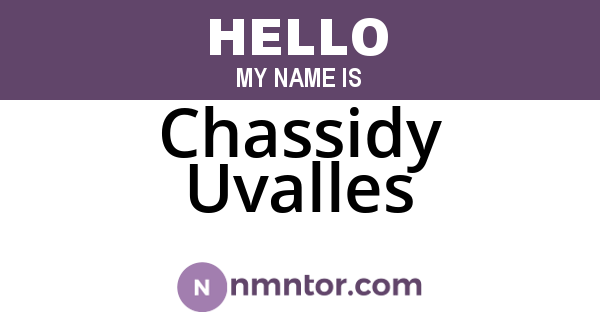 Chassidy Uvalles