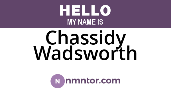 Chassidy Wadsworth