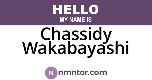Chassidy Wakabayashi