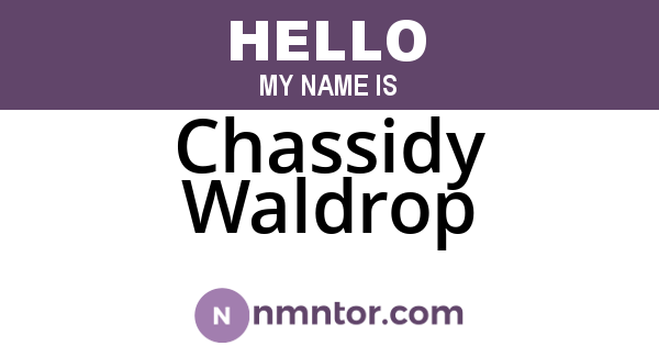 Chassidy Waldrop
