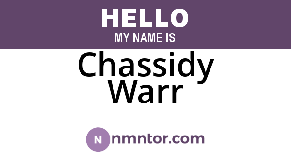 Chassidy Warr