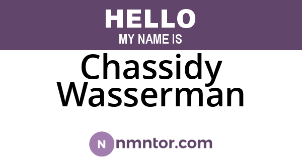 Chassidy Wasserman