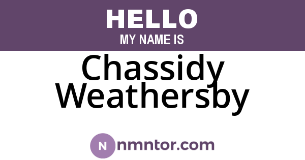 Chassidy Weathersby