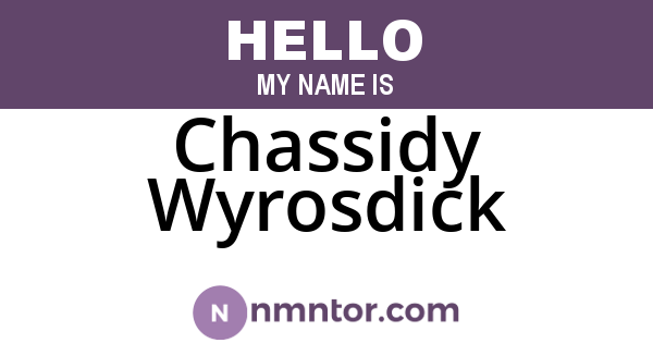 Chassidy Wyrosdick