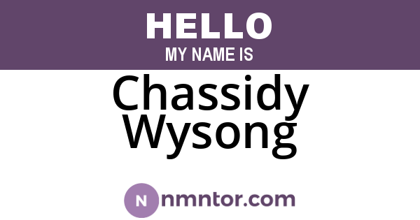 Chassidy Wysong