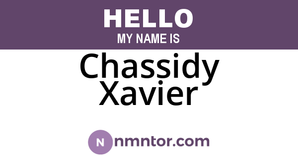 Chassidy Xavier