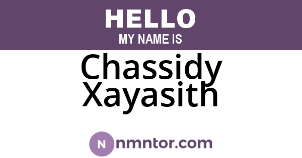 Chassidy Xayasith