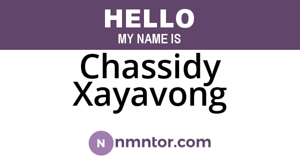 Chassidy Xayavong