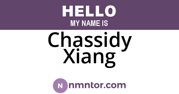 Chassidy Xiang