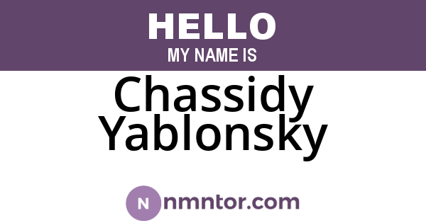 Chassidy Yablonsky