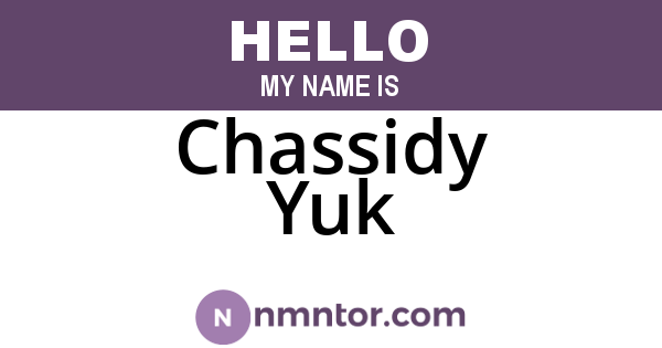 Chassidy Yuk