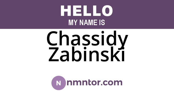 Chassidy Zabinski