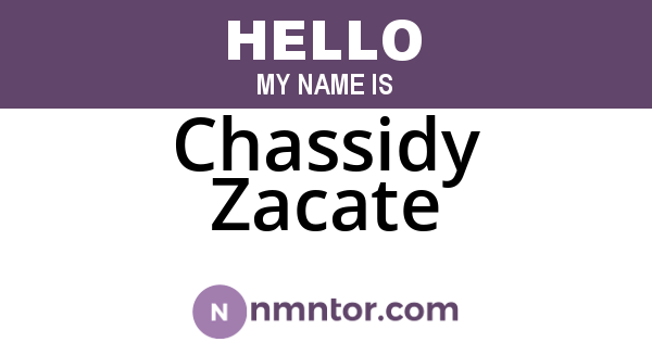 Chassidy Zacate