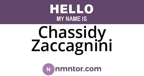 Chassidy Zaccagnini