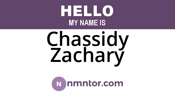 Chassidy Zachary