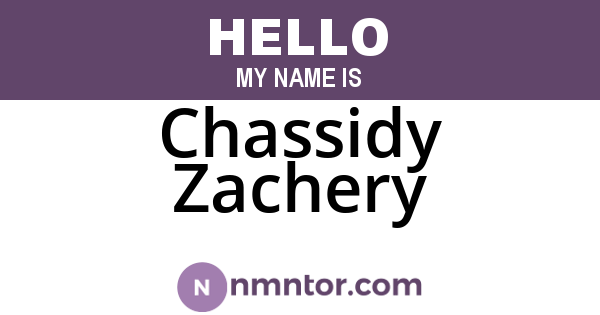 Chassidy Zachery