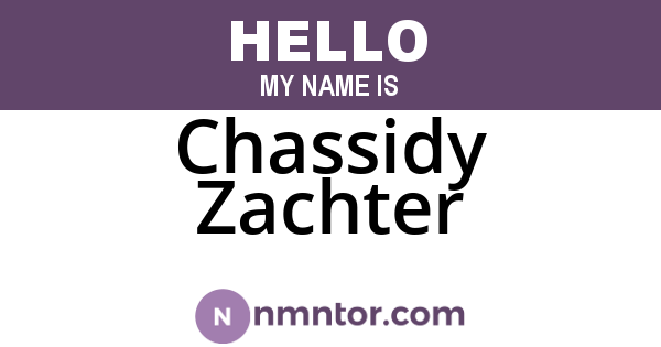 Chassidy Zachter