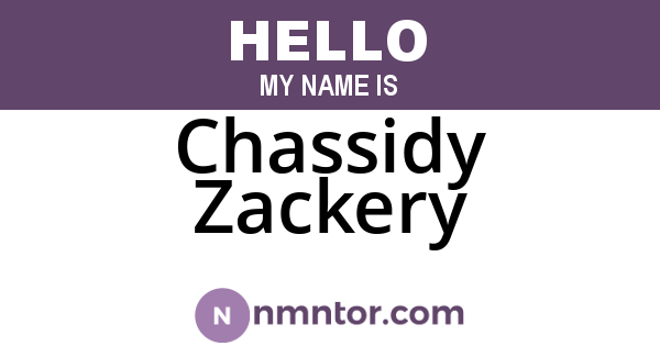 Chassidy Zackery