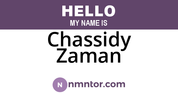 Chassidy Zaman