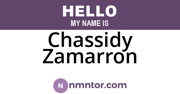 Chassidy Zamarron