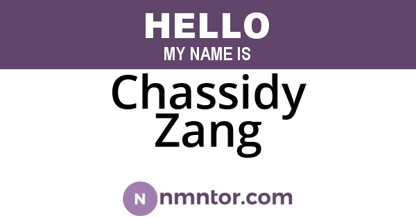 Chassidy Zang