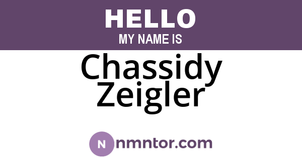 Chassidy Zeigler