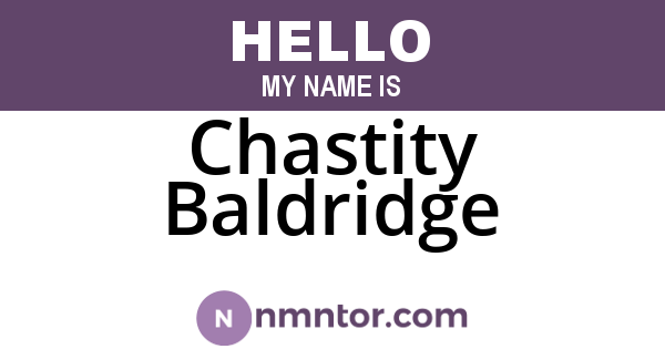 Chastity Baldridge
