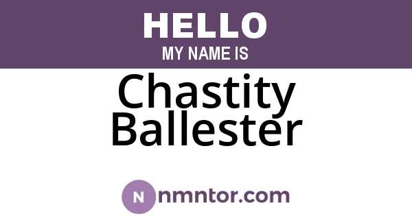Chastity Ballester