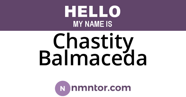 Chastity Balmaceda