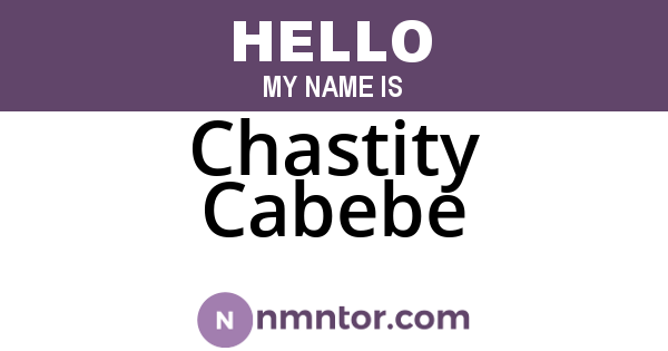 Chastity Cabebe