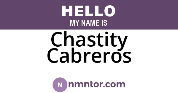 Chastity Cabreros