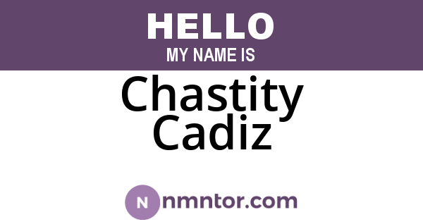Chastity Cadiz