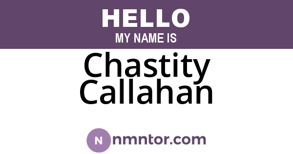 Chastity Callahan
