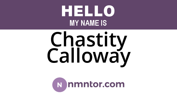 Chastity Calloway