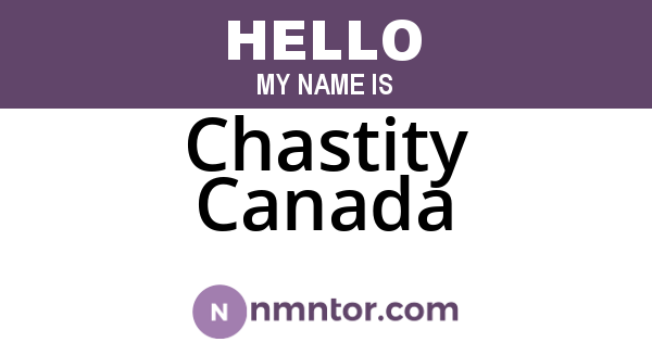 Chastity Canada