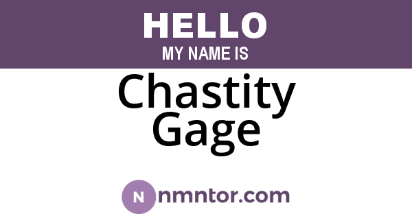 Chastity Gage
