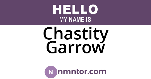 Chastity Garrow