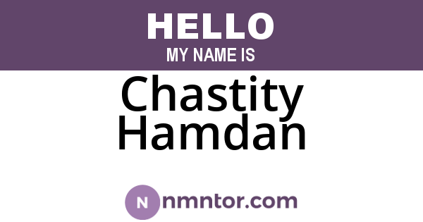 Chastity Hamdan