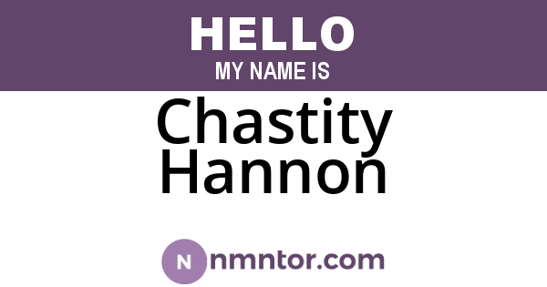 Chastity Hannon