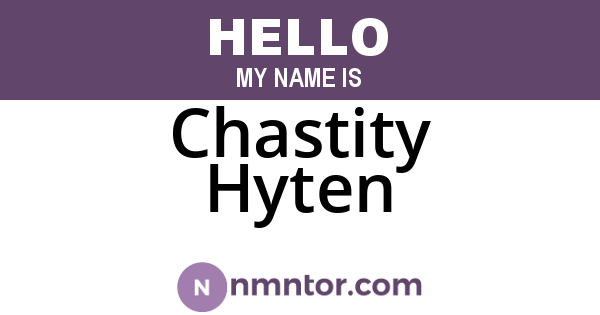 Chastity Hyten