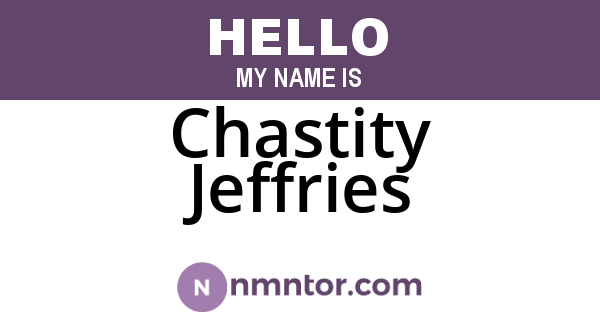 Chastity Jeffries